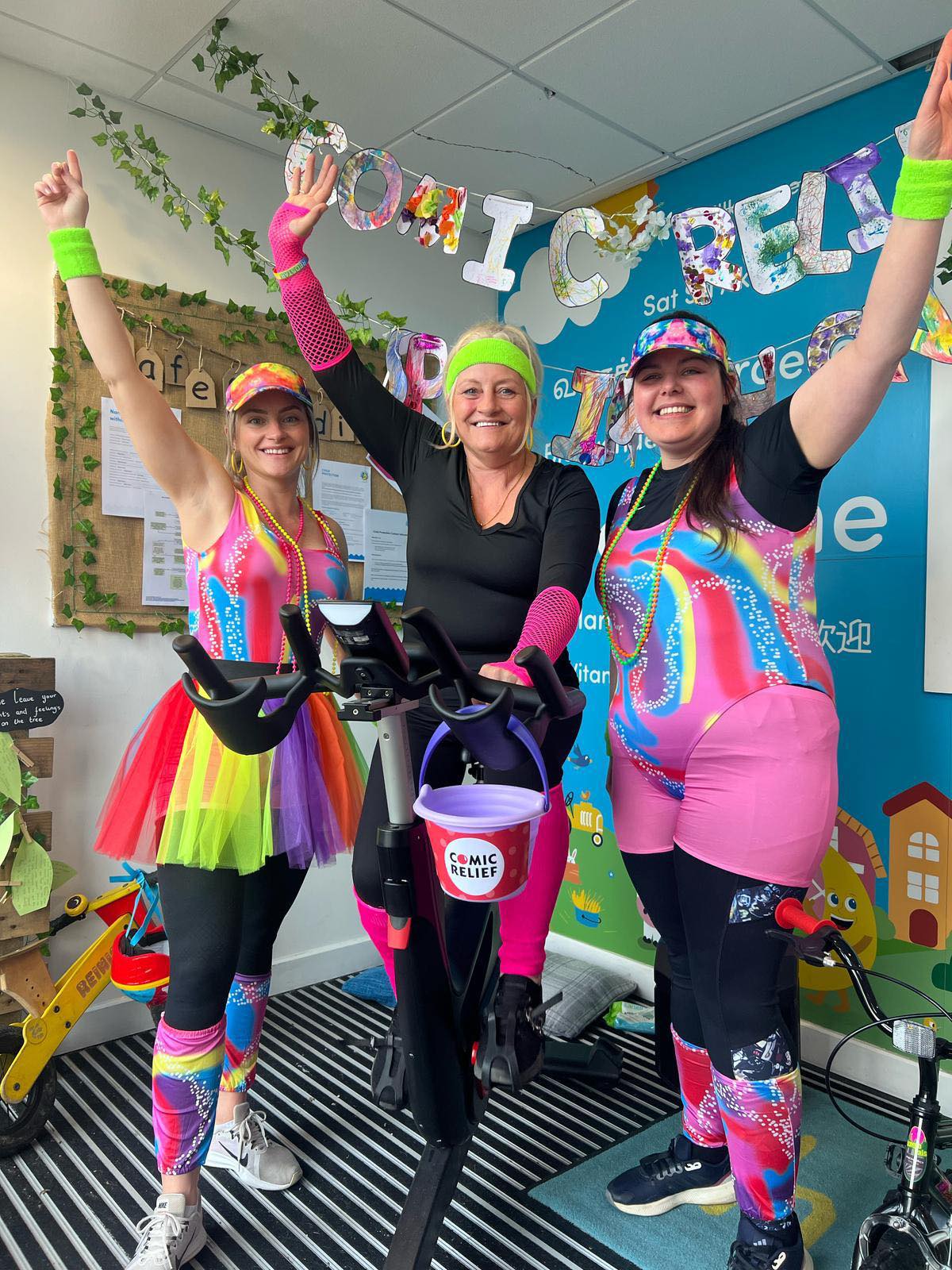 Team Spirit and Crazy Hair for Comic Relief!