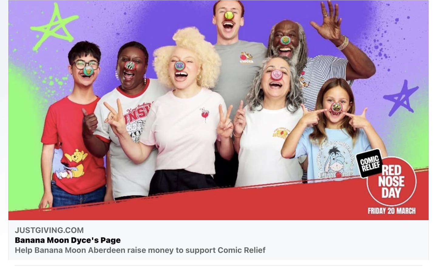 Red Nose Day Celebrations at Banana Moon Dyce